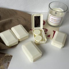 Estuche para lentes de contacto de color crema Shengqiao