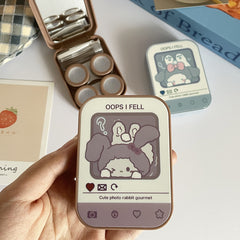 Estuche para lentes de contacto de colores con ilustración linda de INS Niche