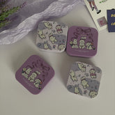 Estuche para lentes de contacto de color con diseño morado de Girl Love