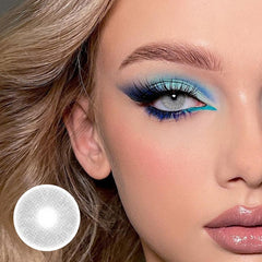 Lentes de contacto de color gris mate
