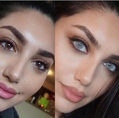 Lentes de contacto de color con prescripción azul grisácea de cuarzo Hidrocor