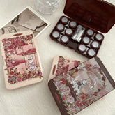 Estuche para lentes de contacto de colores Rose Rabbit Garden