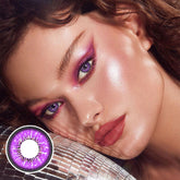 Lentes de contacto de color morado Love Words