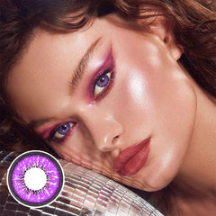 Lentes de contacto de color morado Love Words