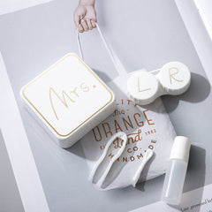 Estuche para lentes de contacto de colores Mr Mrs