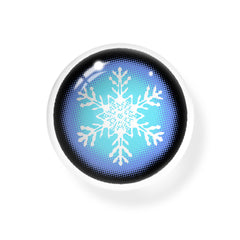 Lentes de contacto de color azul copo de nieve para cosplay