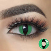 Lentes de contacto de color verde ojo de gato para cosplay