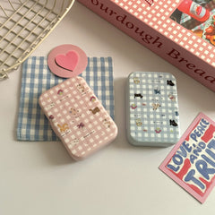 Estuche para lentes de contacto de colores con diseño de animales de la casa de peces