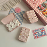 Estuche para lentes de contacto de colores con diseño de animales de la casa de peces