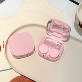 Estuche portátil para lentes de contacto de colores Like Fish Solid Color