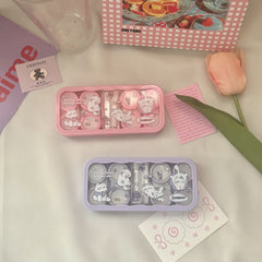 Estuche para lentes de contacto de colores "Verano con gatos"