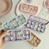 Estuche para lentes de contacto de colores con diseño de helado y pastel