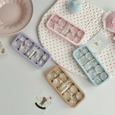 Estuche para lentes de contacto de colores con diseño de helado y pastel