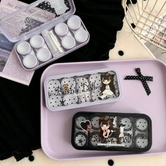 Estuche para lentes de contacto de color estilo Barbie