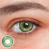 Lentes de contacto de color verde hada para cosplay