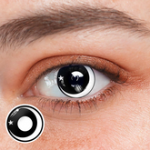 Lentes de contacto blancas con forma de estrella de luna de Halloween