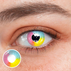 Lentes de contacto multicolores de Halloween Rainbow