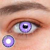 Lentes de contacto de color morado con prescripción de Lucifer's Eye para cosplay