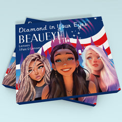 Lentes de contacto de color gris arena Danica