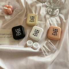 Estuche para lentes de contacto de colores, estilo coreano, para niñas.