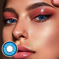 Lentes de contacto de color azul Love Words