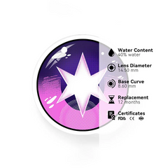 Lentes de contacto de color violeta para cosplay Oshi No Ko Hoshino Ai