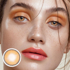 Lentes de contacto de color con prescripción de Sorayama Brown