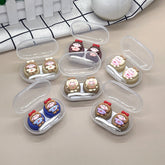 Estuche texturizado para lentes de contacto de color