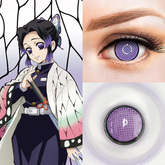 Lentes de contacto de color morado de Kochou Shinobu, Demon Slayer, para cosplay