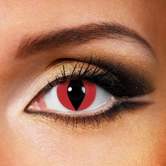 Lentes de contacto de color rojo con ojos de gato para cosplay