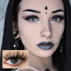 Lentes de contacto de color azul profesional