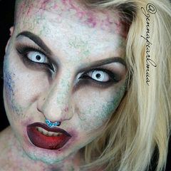 Lentes de contacto de color con prescripción de Halloween White Block