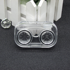 Estuche transparente para lentes de contacto de colores multicolor