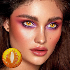 Lentes de contacto de color amarillo de Halloween DragonMaid