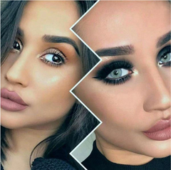 Lentes de contacto de color con prescripción azul grisácea de cuarzo Hidrocor