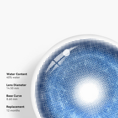 Lentes de contacto de color azul oscuro Cosplay KOI