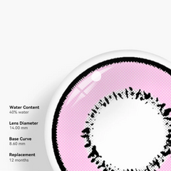 Lentes de contacto de color rosa con prescripción Cosplay Element