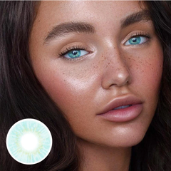 Lentes de contacto de color azul cereza Tiffany