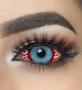 Lentes de contacto de Halloween de 22 mm con efecto zombi infectado e inyectados en sangre