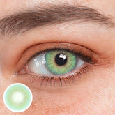 Lentes de contacto de color verde claro con prescripción médica Perla