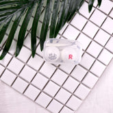 Estuche para lentes de contacto de colores con dibujos animados