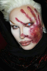 Lentes de contacto de Halloween de 22 mm con efecto zombi infectado e inyectados en sangre