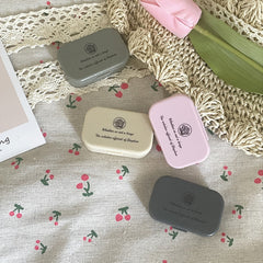 Estuche para lentes de contacto de colores estilo francés perezoso