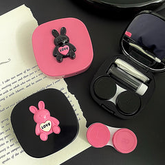 Estuche para lentes de contacto de colores Love Bunny