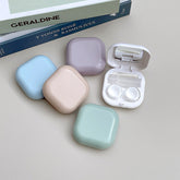 Estuche para lentes de contacto de color porcelana