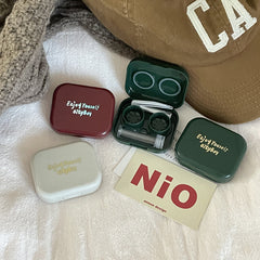 Estuche para lentes de contacto de colores retro