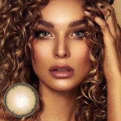 Lentes de contacto de color marrón amanecer