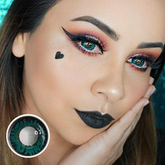 Lentes de contacto de color verde Aqua Panther para cosplay
