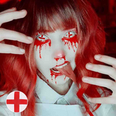 Lentes de contacto de color de la Cruz Roja para cosplay