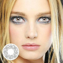 Lentes de contacto de color gris claro parpadeantes para Halloween